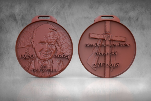 Lauf zum leeren Grab - Medaille - Nowa Sól 2018 - Św. Johannes Paul II